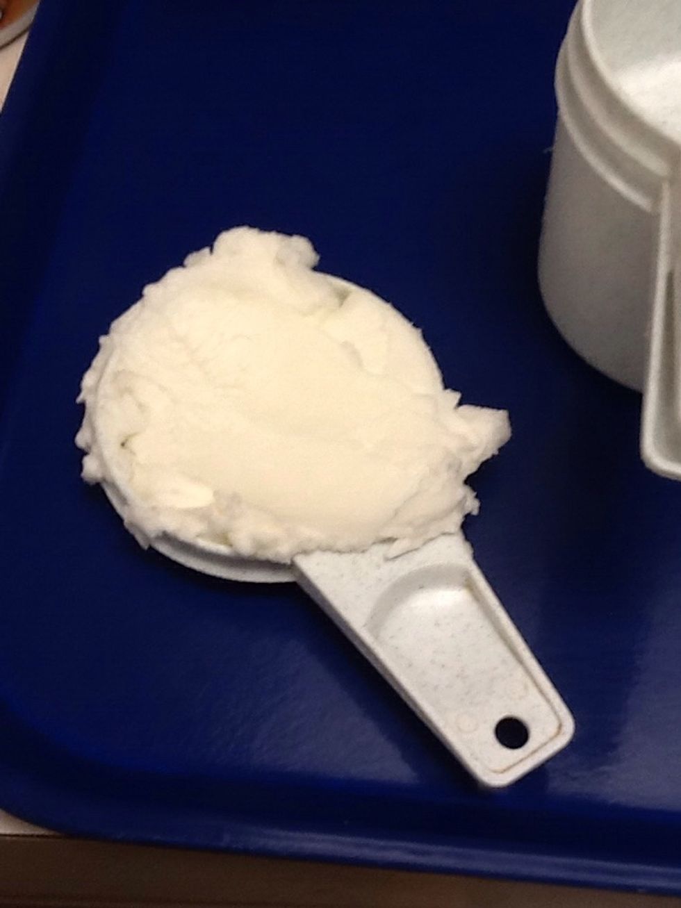 Add 50 mL of shortening leave in 50 mL cup