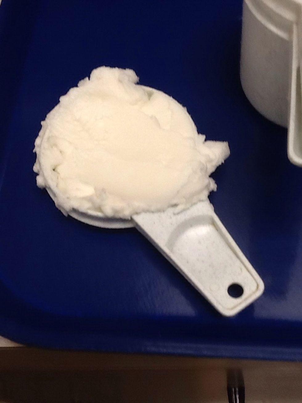 Add 50 mL of shortening leave in 50mL cup