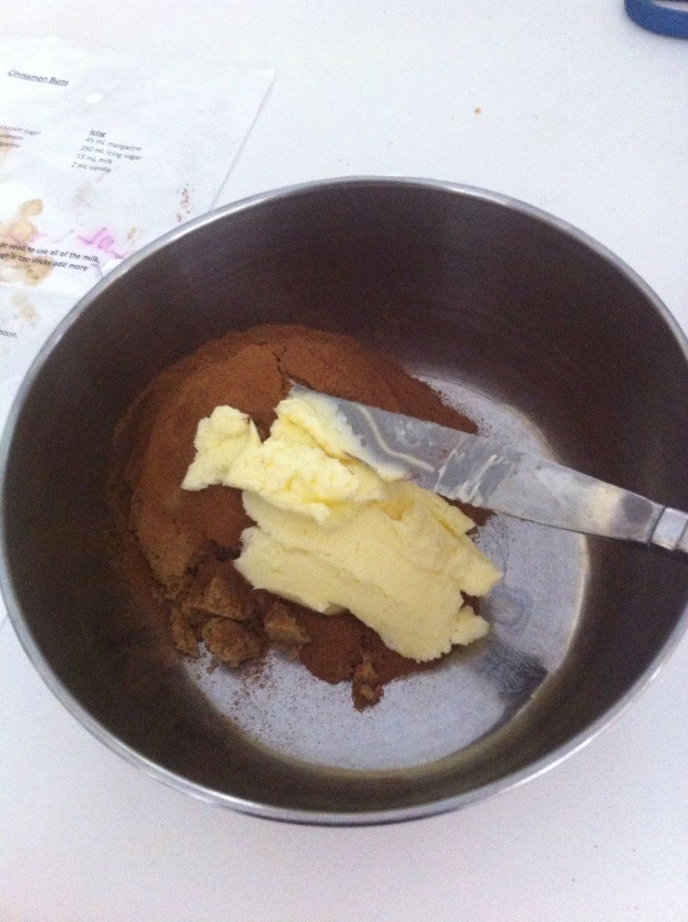 Add 50mL of margarine/butter