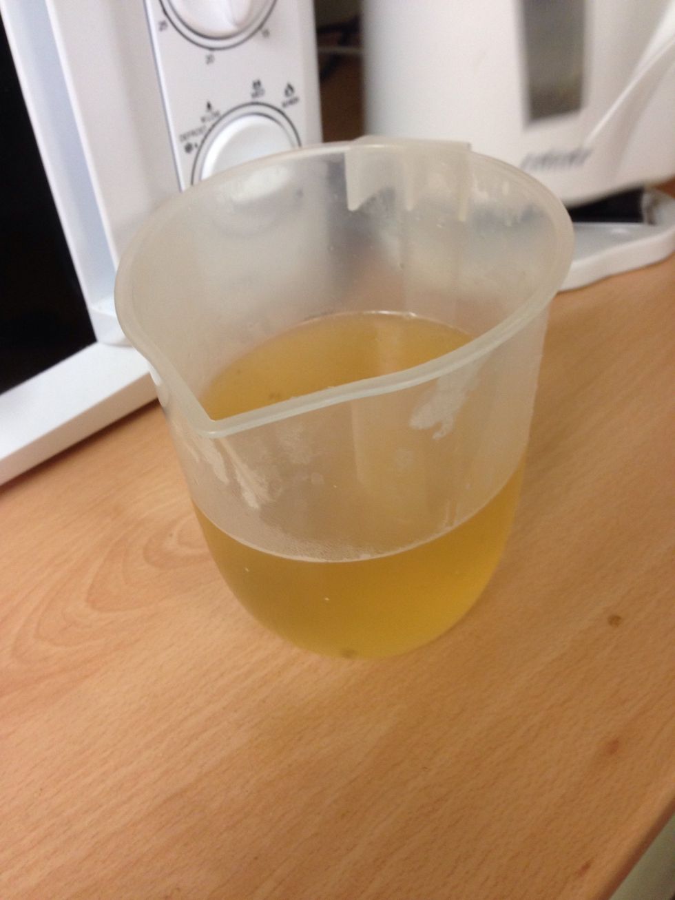 Add 550ml of boiling water to a stock cube (for 3 people).