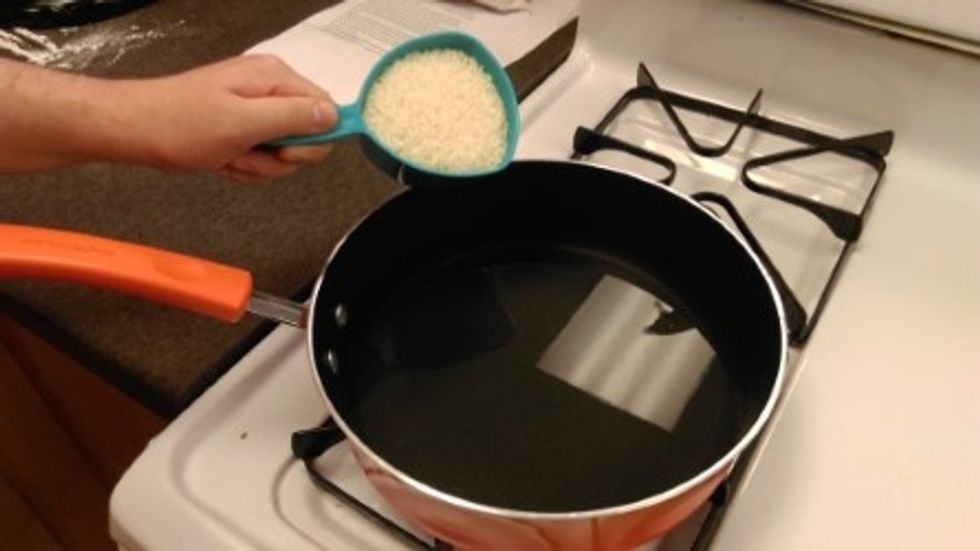 Add 6 cups of Rice in 6 2/4 cups of water