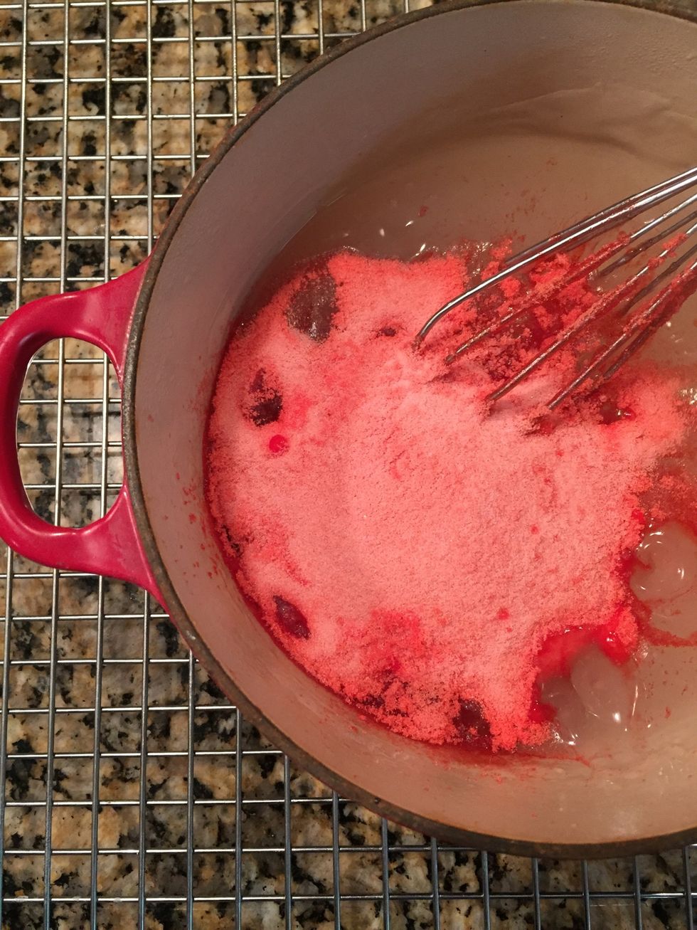 Add 6 oz strawberry jello