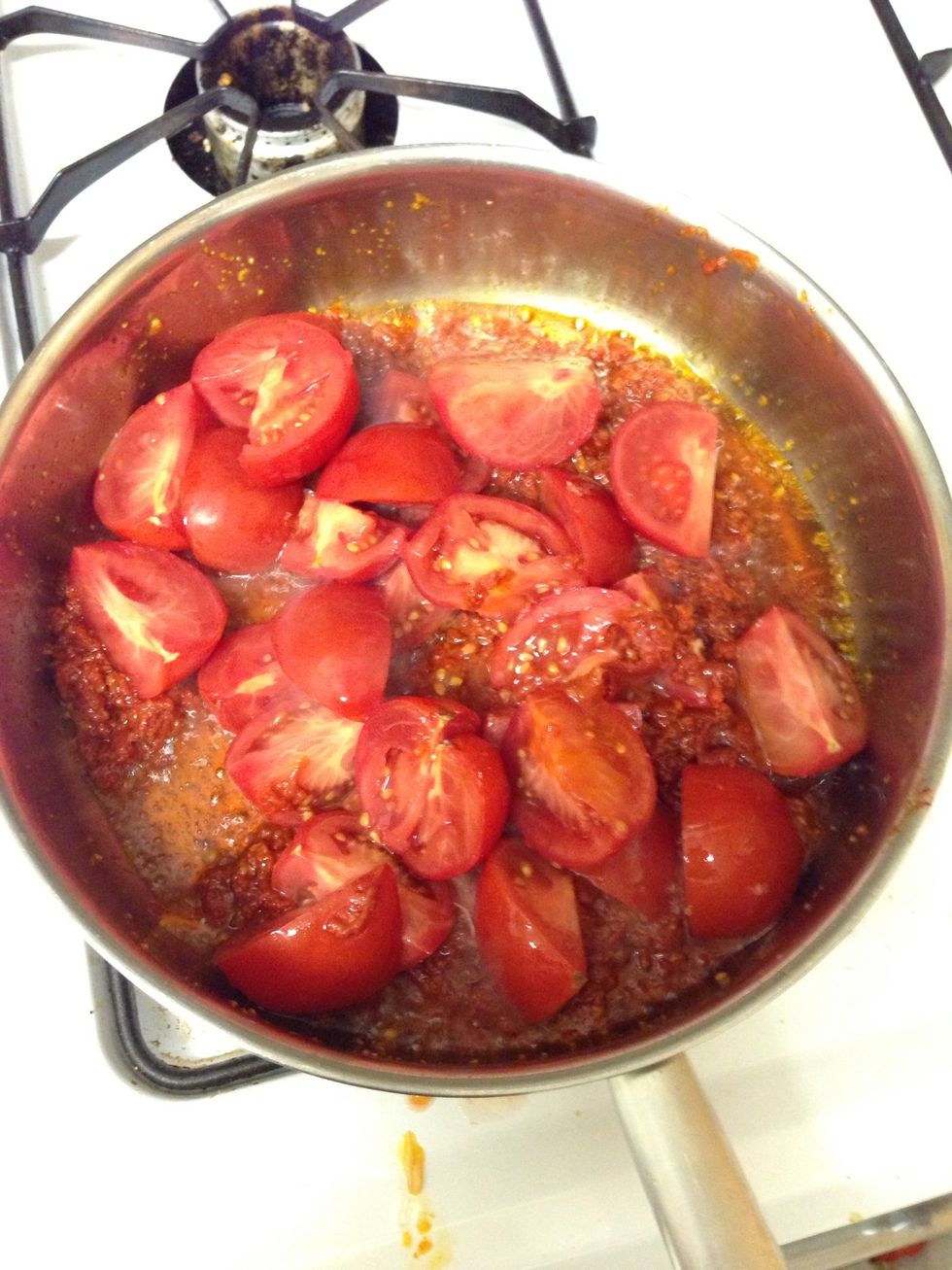 Add 7 small chopped tomatoes