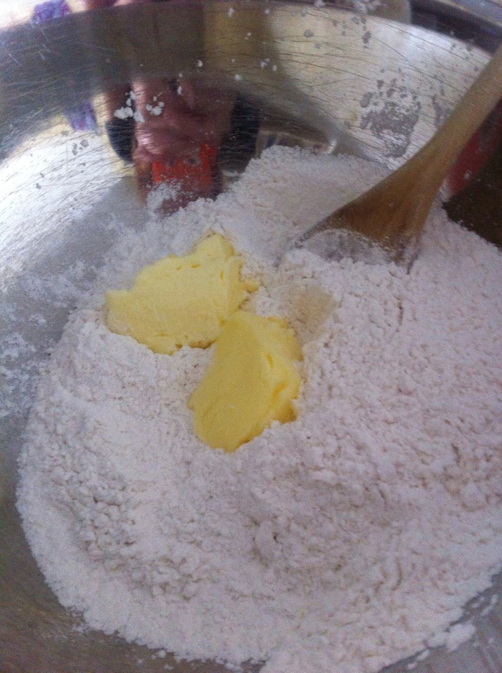 Add 75mL of butter/margarine