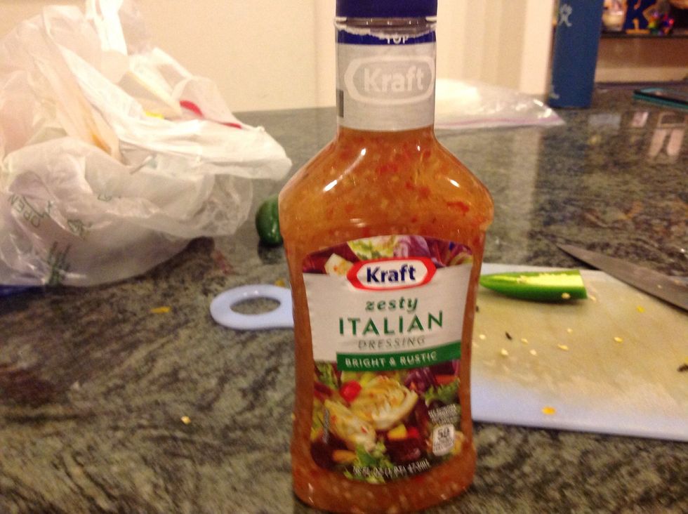 Add 8 oz. of your zesty Italian Dressing.