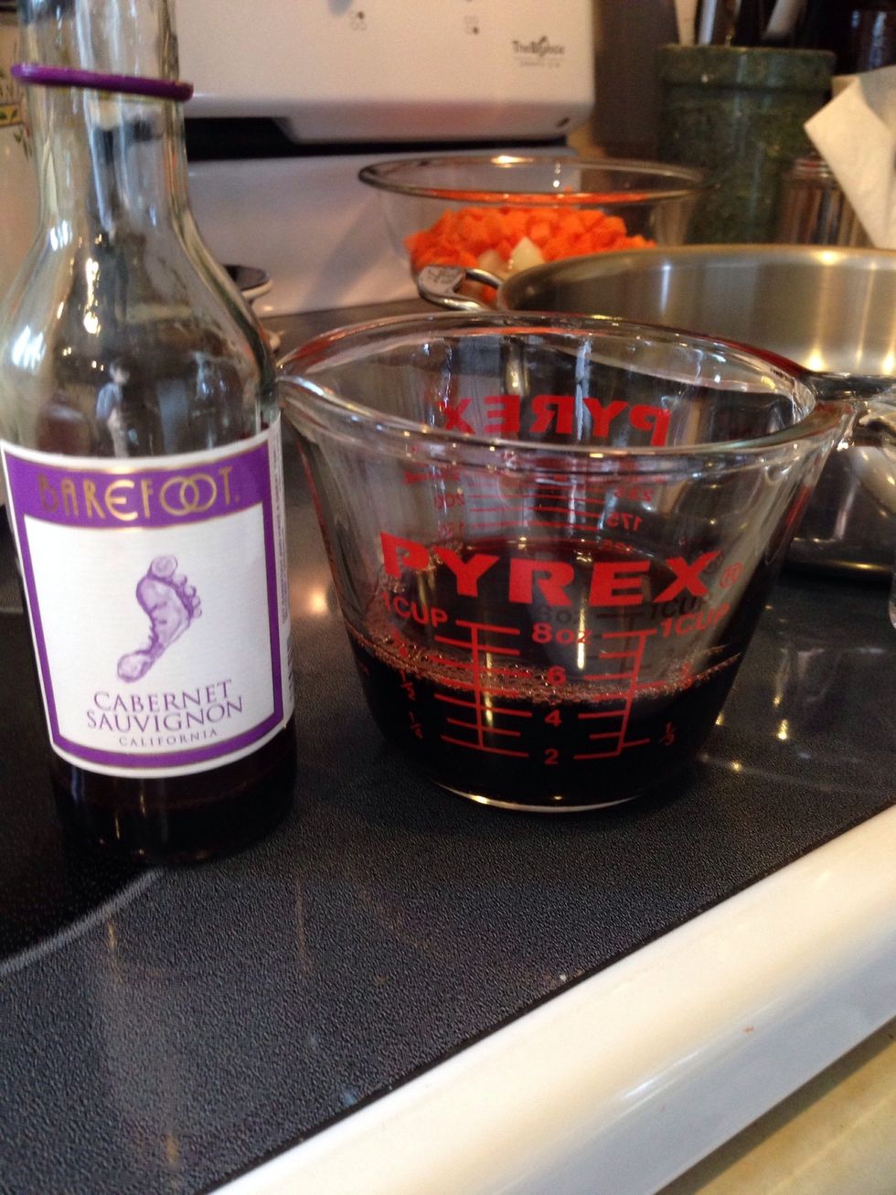 Add a 1/2 cup of wine.