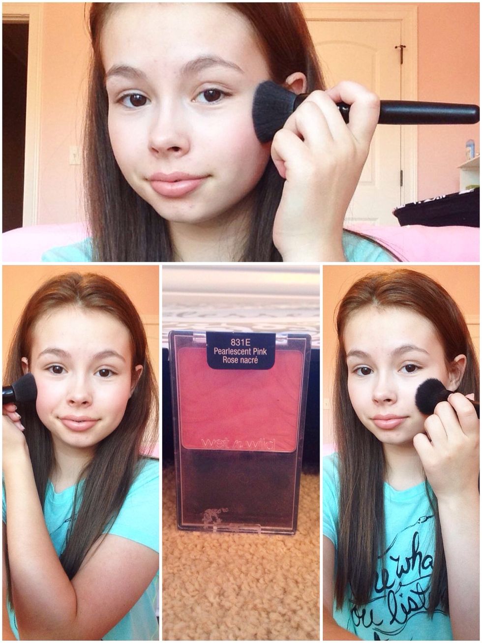 Add a bit of blush for a natural glow and a bit of color. Get a shade that matches your skin tone, nothing too light, and nothing to dark, always meet in the middle.