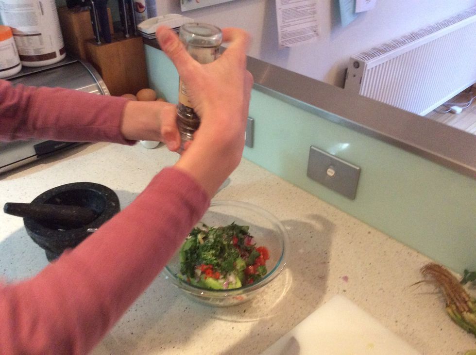 Add a bit of salt and pepper to the mix for some extra flavour.