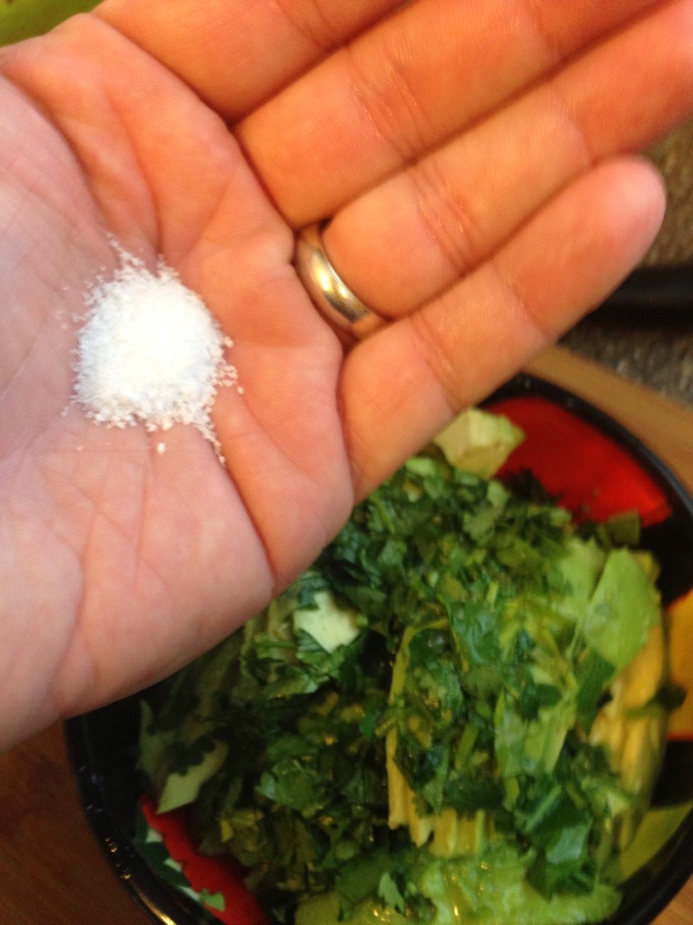 Add a bit of salt (taste later and add more, if needed).