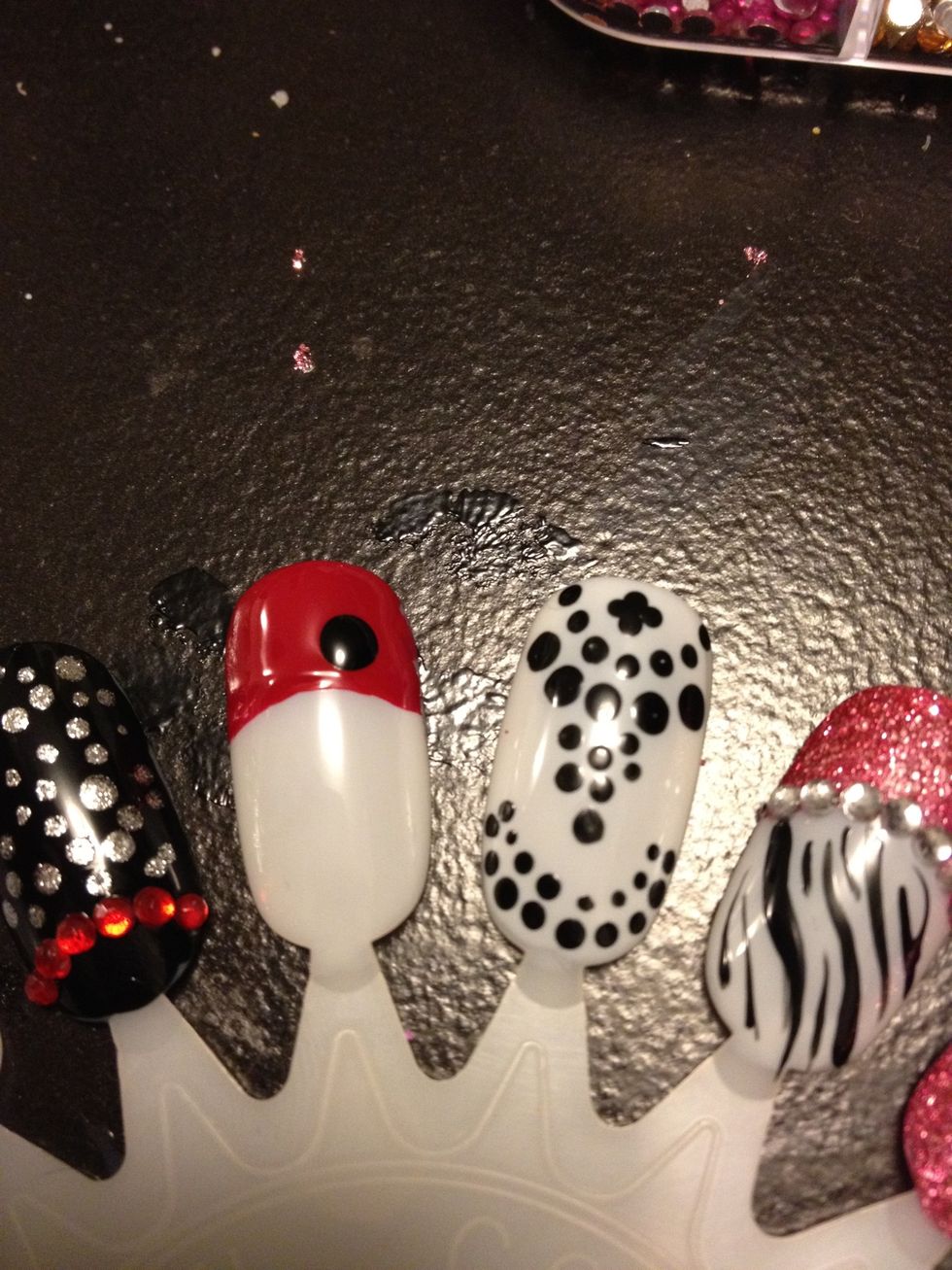 Add a black dot for her bow. I actually did my bow bigger then I initially wanted it to be, but we can work with it :)