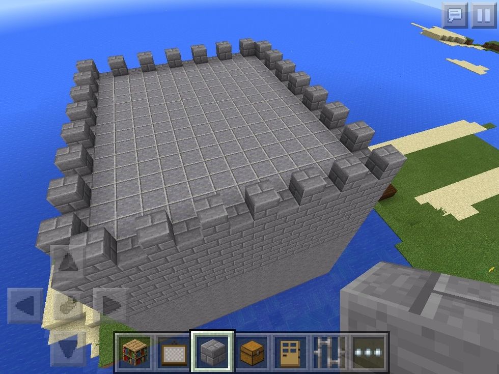 Add a block every other space on the top