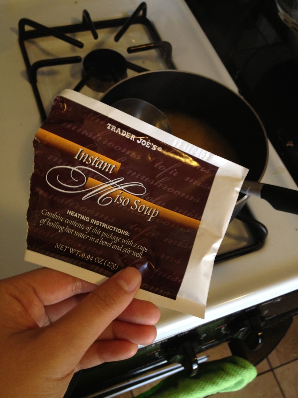 Add a bowl of instant miso soup will be perfect for this Fried beef Udong meal.