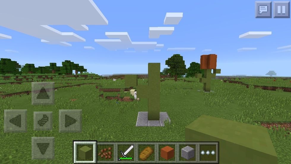 Add a branch leaf thing by building out a 2 long diagonal leaf/branch