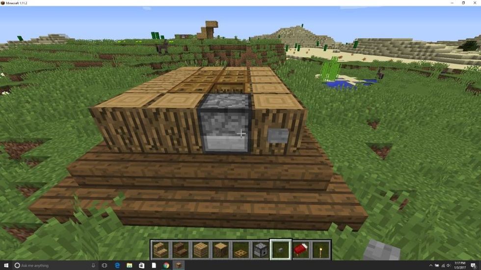 Add a button to the right of the dispensers.