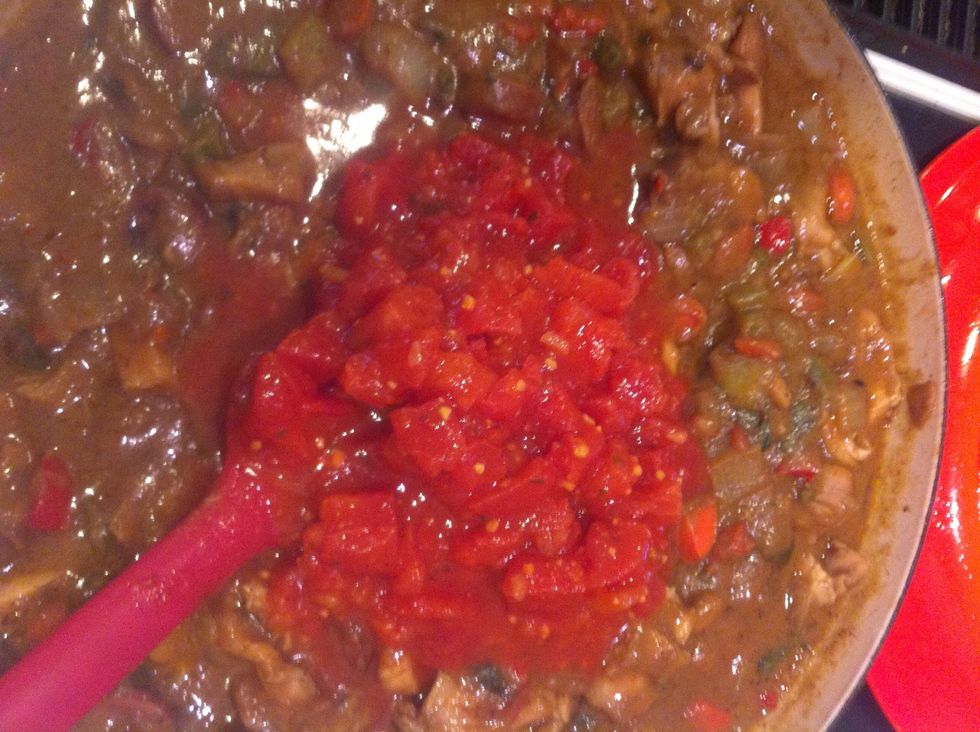 Add a can of diced tomatoes 14.5 oz