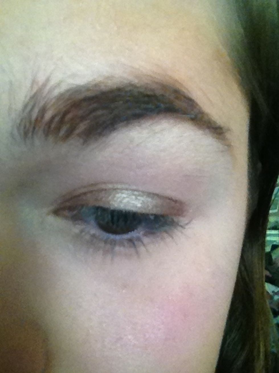 Add a champagne highlight to the inner corner and brow bone. I'm using Skimp by Urban Decay.