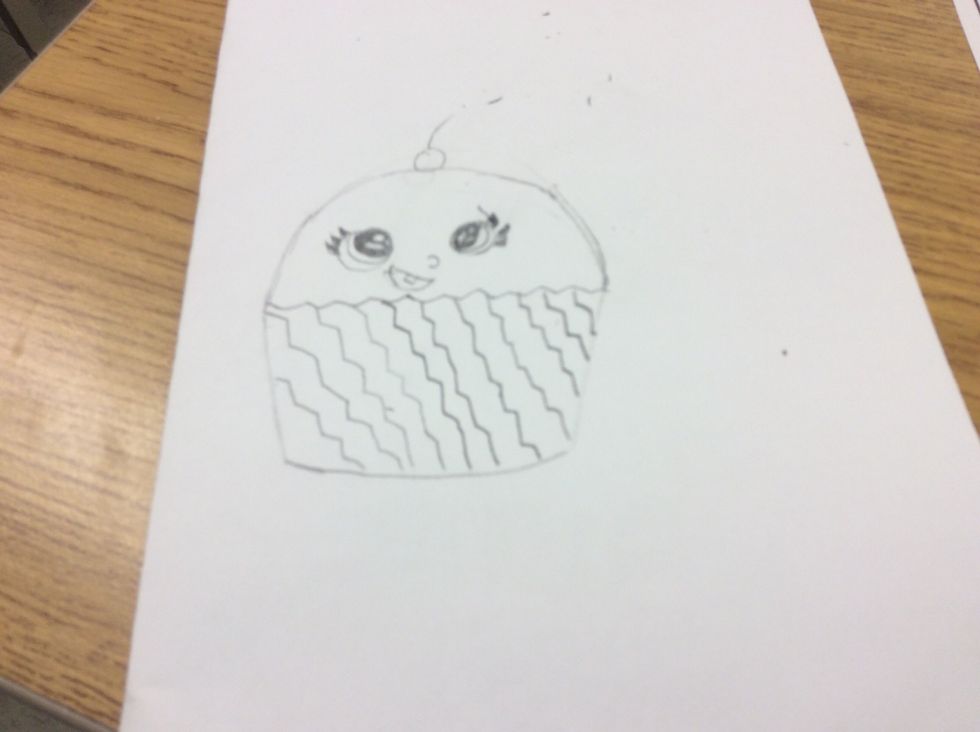 Add a cherry on top which is a circle with a line out of it