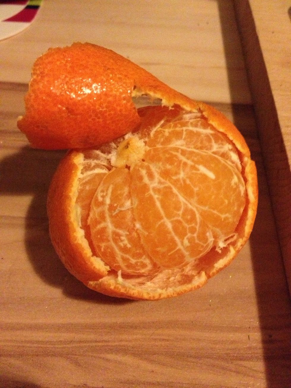 Add a clementine (or two.. or an orange, depending on amount of salad)