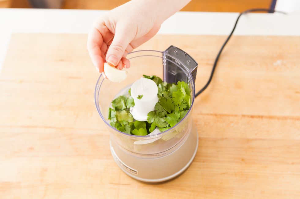 Add a clove of garlic.