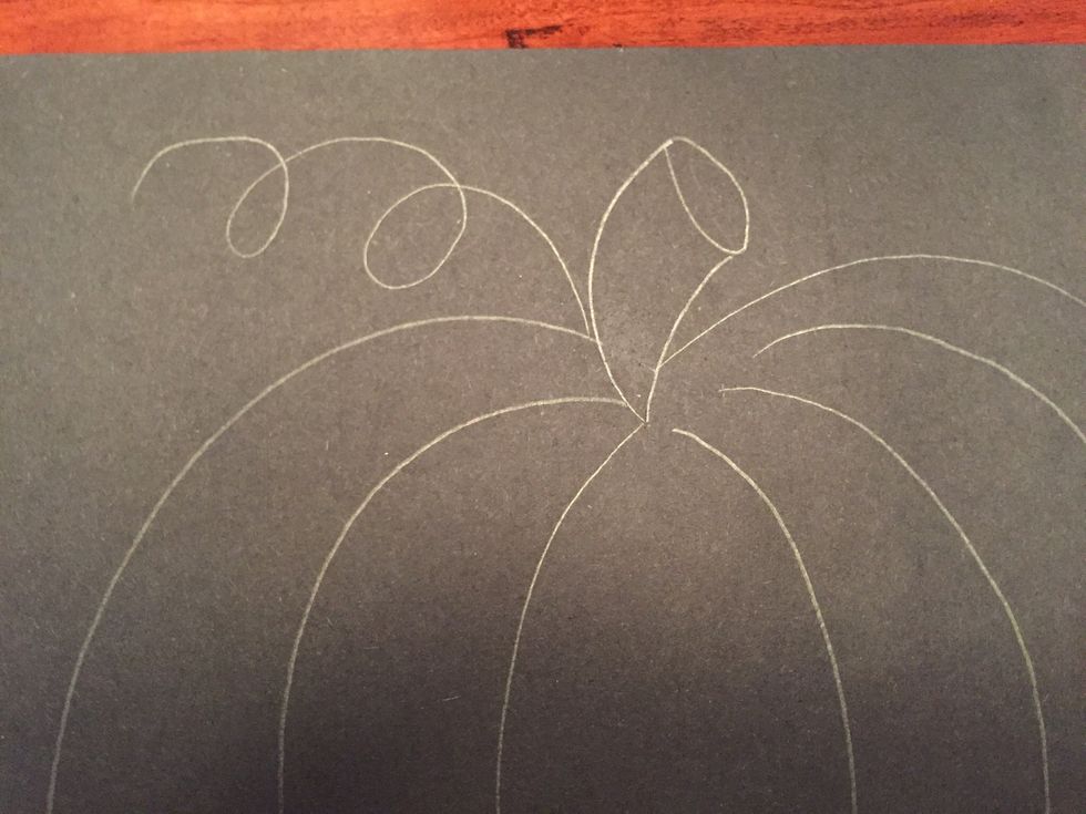 Add a curly vine by the stem.