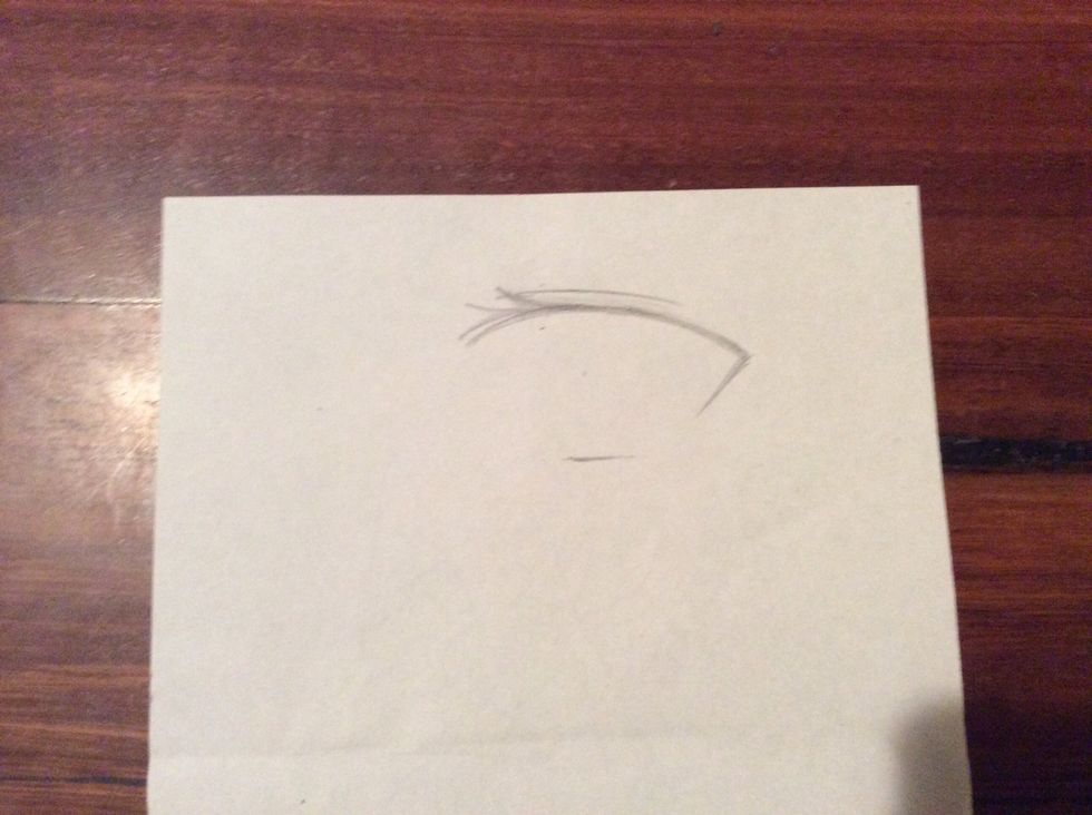 Add a curved line that's parallel to the lid, a tiny bit above it.