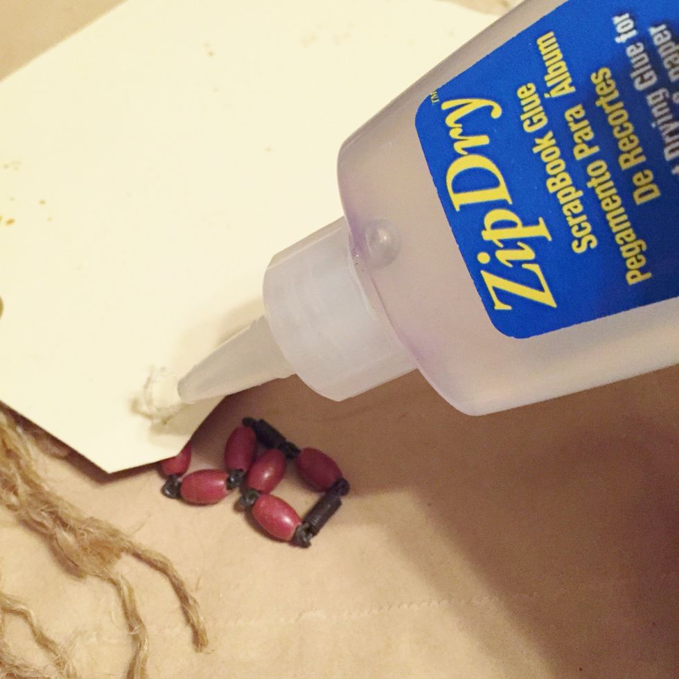 add a dab of glue to secure