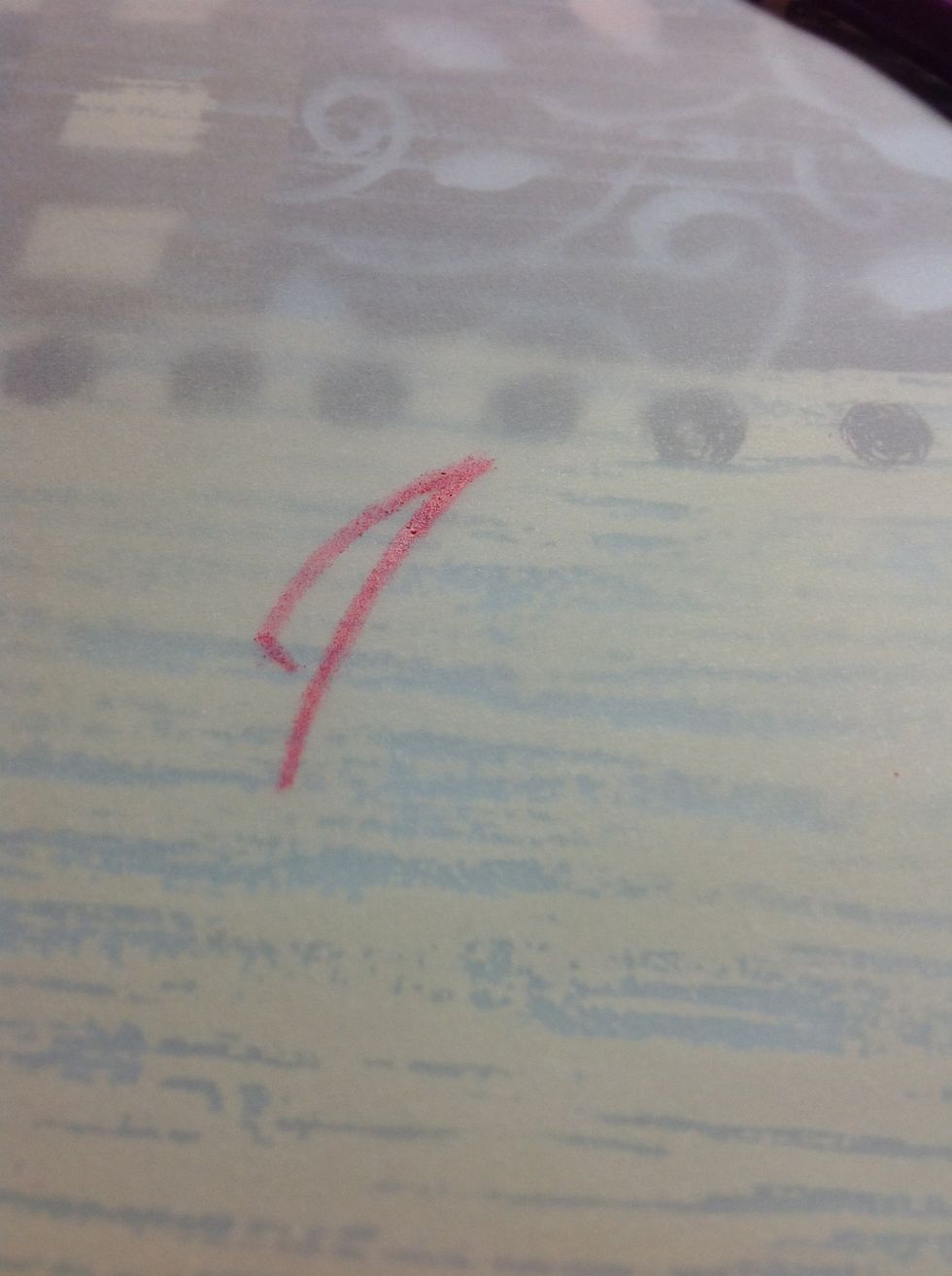 Add a diagonal line to the curve, make sure it's close to the center line but it doesn't touch,