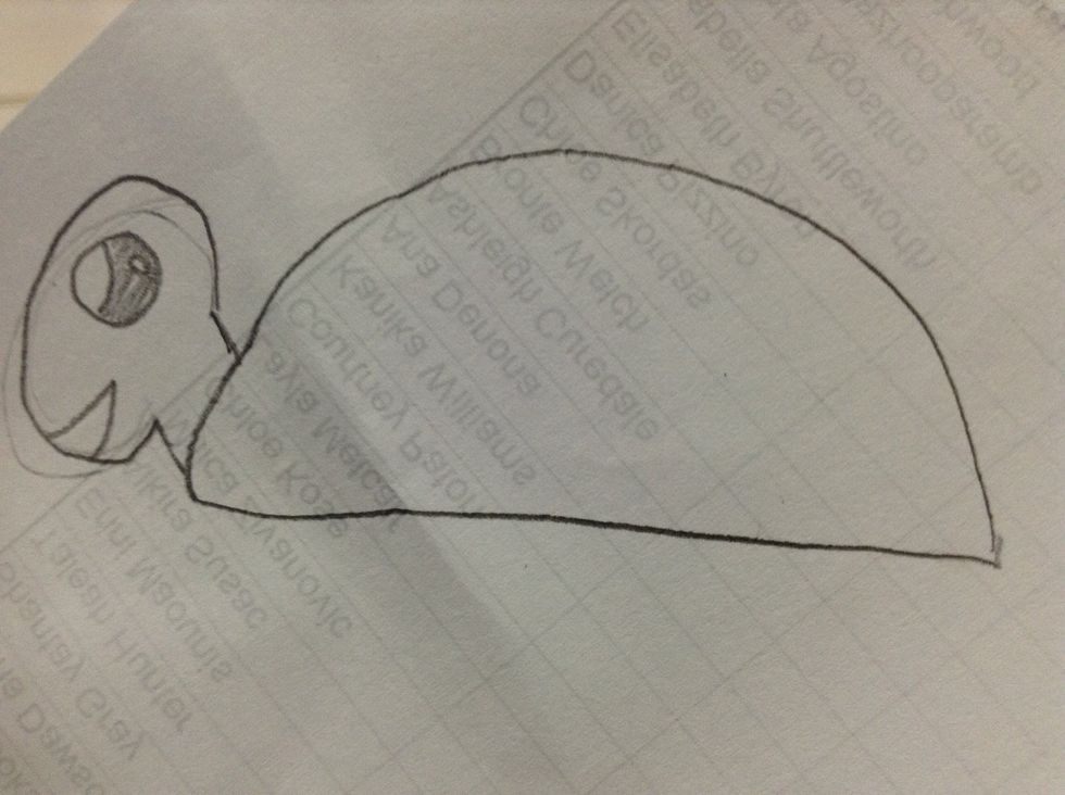 Add a face on the semi circle. Create any face you would like.