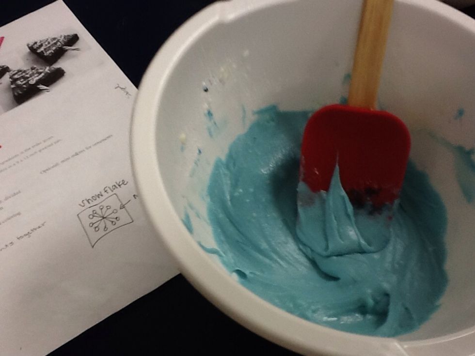 Add a few drops of food coloring and mix to the color you would like