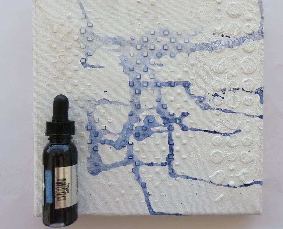 Add a few drops of Minx- Stargazer ink as shown.