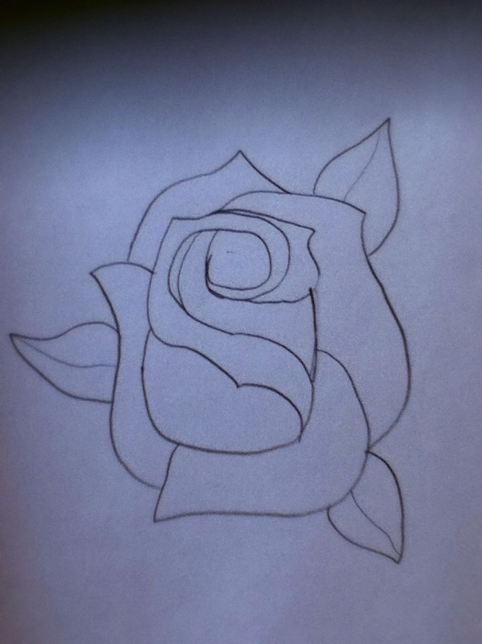 Add a few leaves. You can leave it like this if you want.