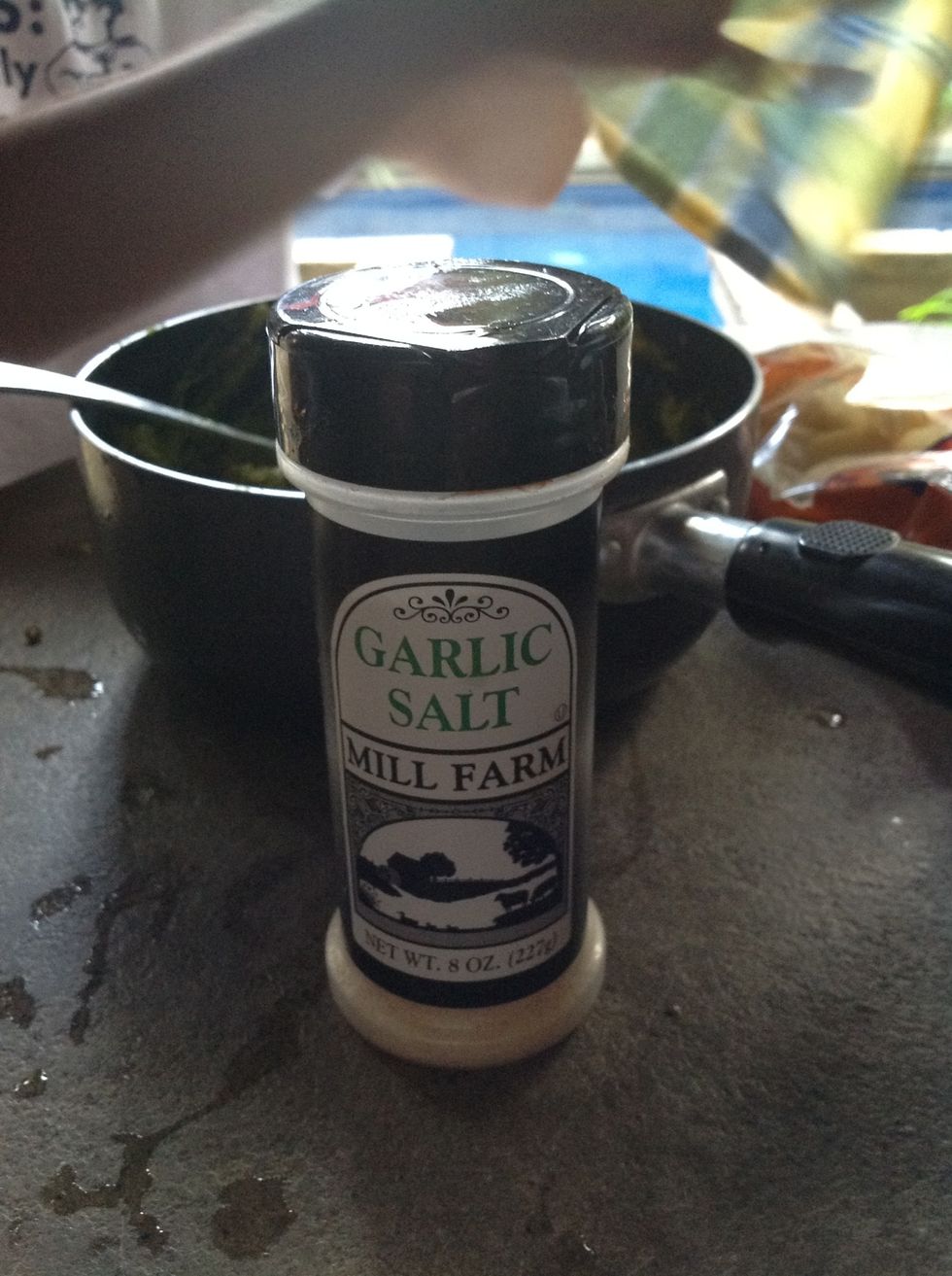 Add a few shakes of garlic salt.