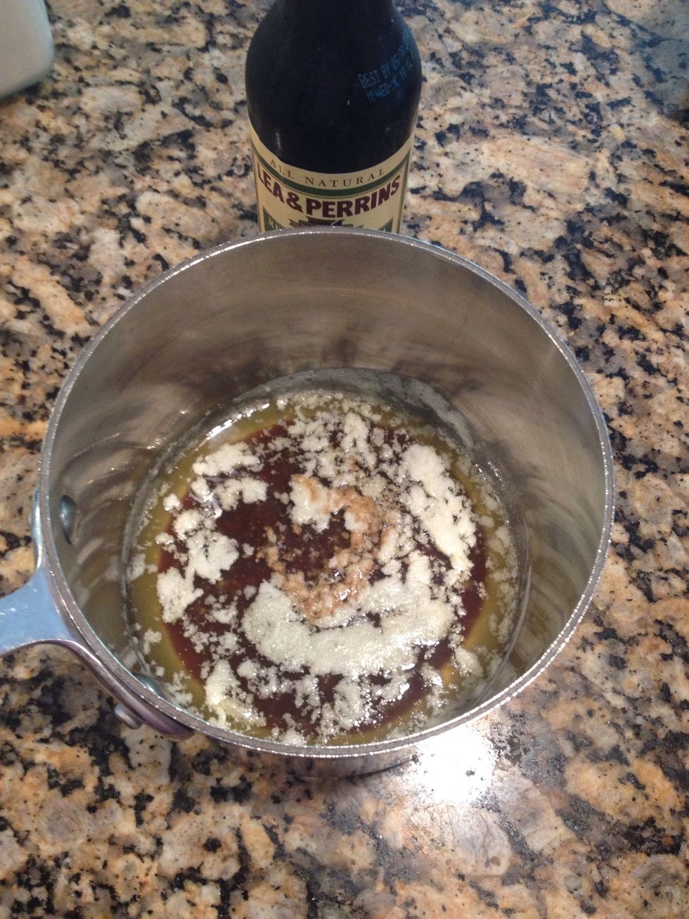 Add a few shakes of Worcestershire sauce. About 2 teaspoons