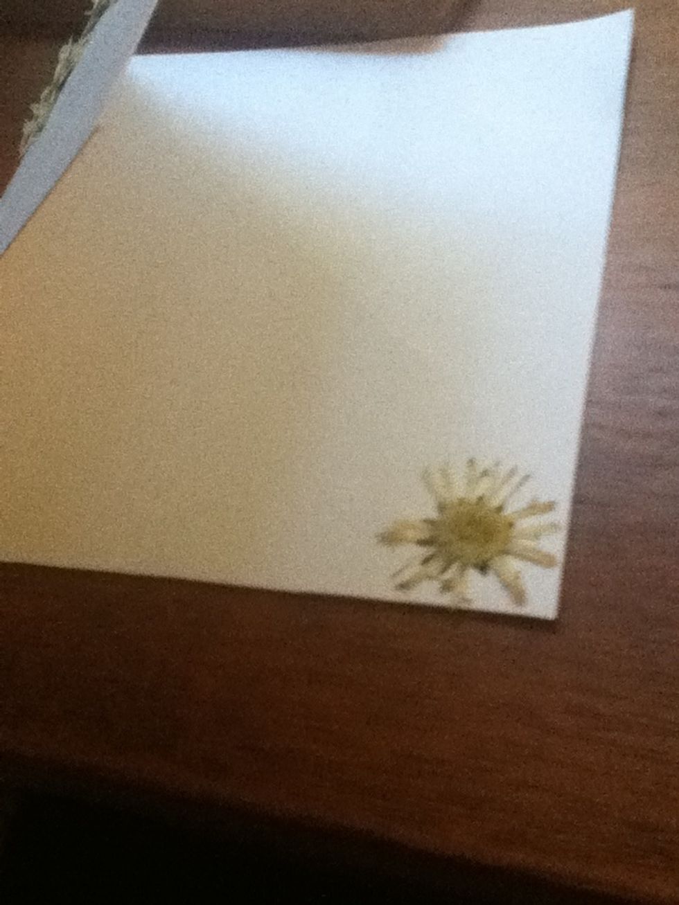 Add a flower on the inside corner, this will make it look coordinated when you open the card.