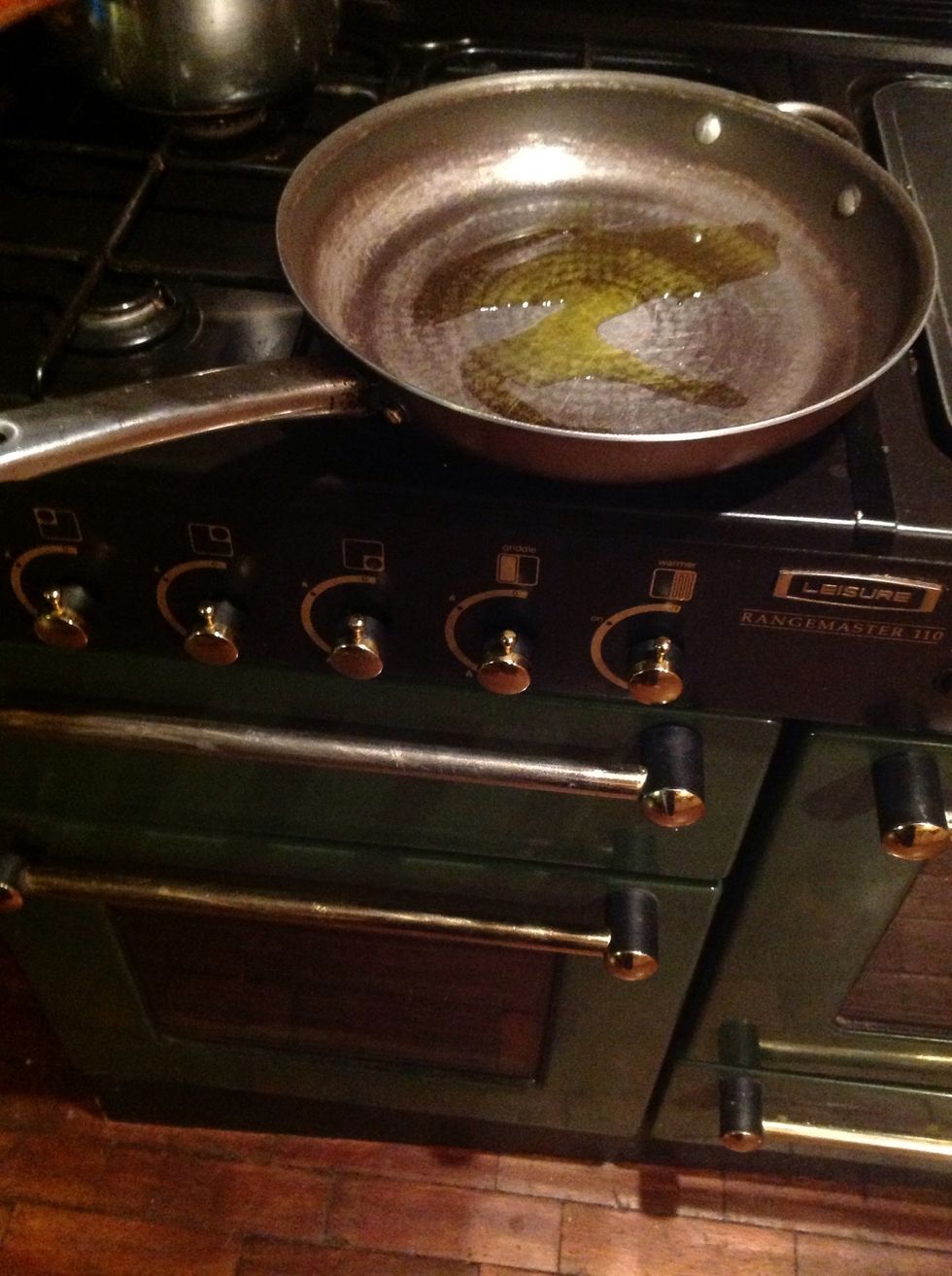 Add a glug of oil to the pan