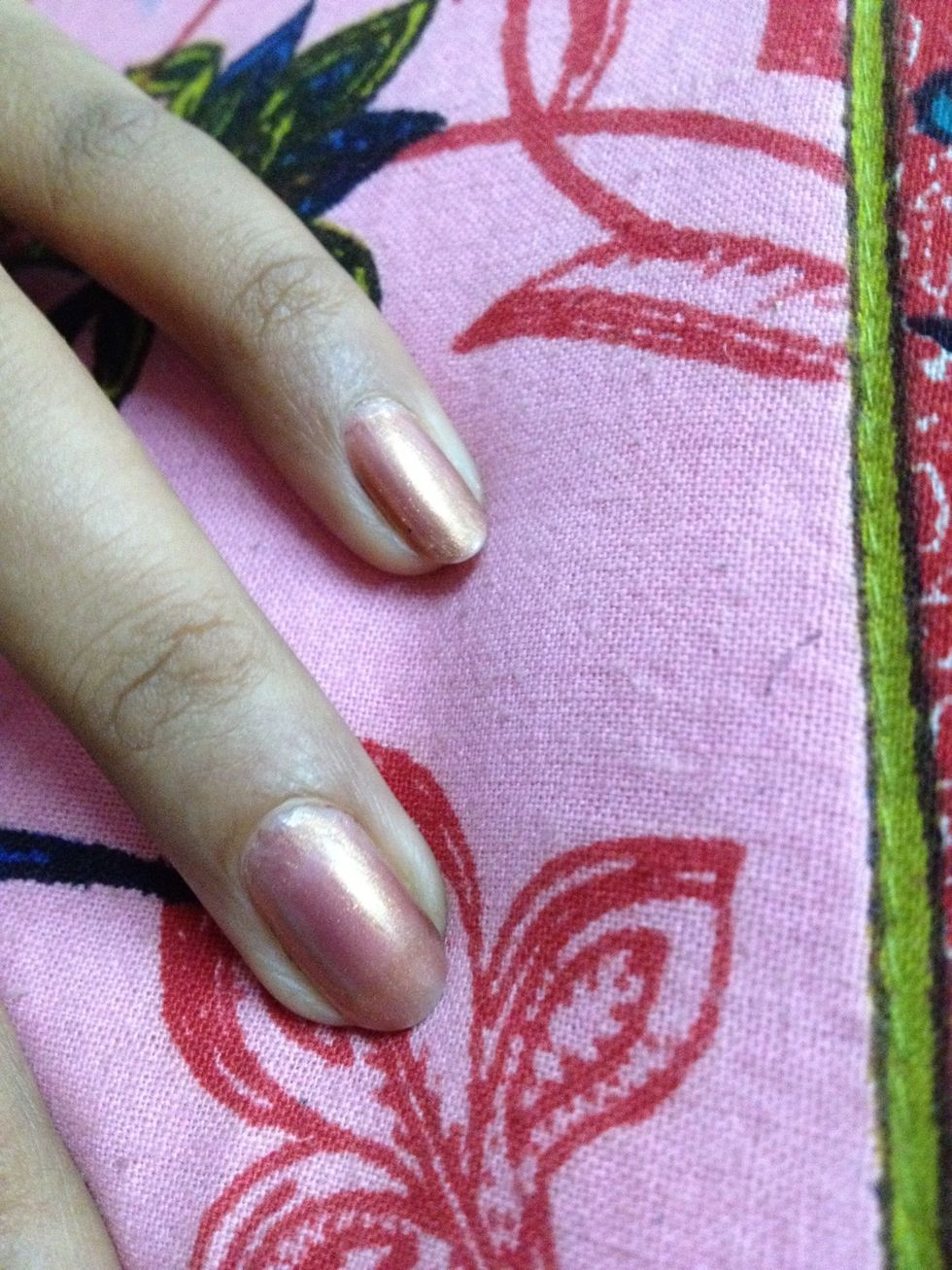 Add a gold base.i didn't have gold so used a shade of brown