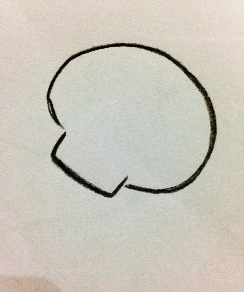 Add a half a rectangle below this and join the two.