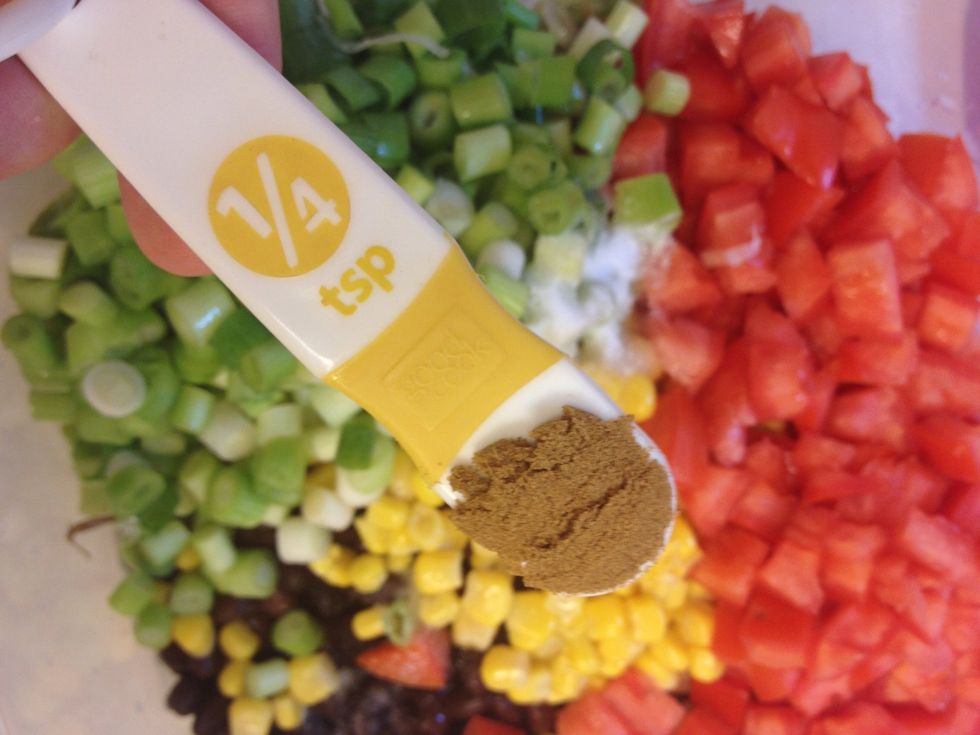 Add a heaping 1/4 tsp of ground cumin.