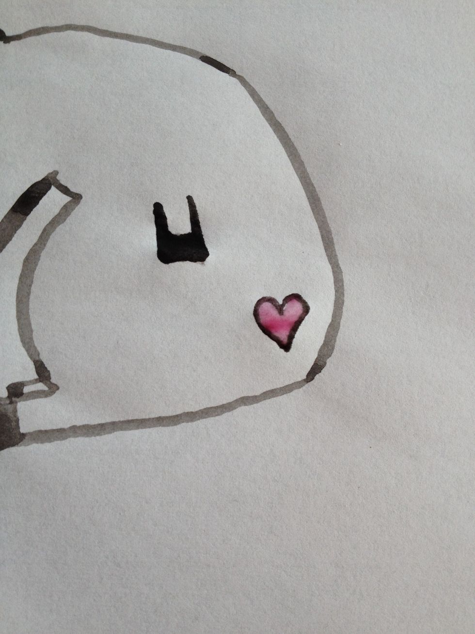 Add a heart near where the tail will be\u2764\ufe0f