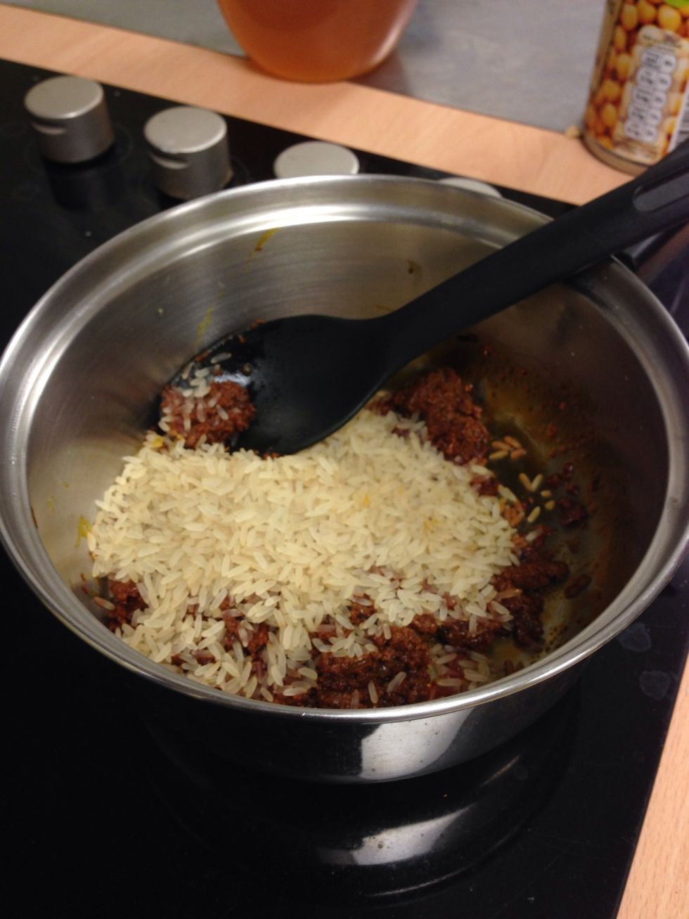 Add a hearty amount of rice to the spice.