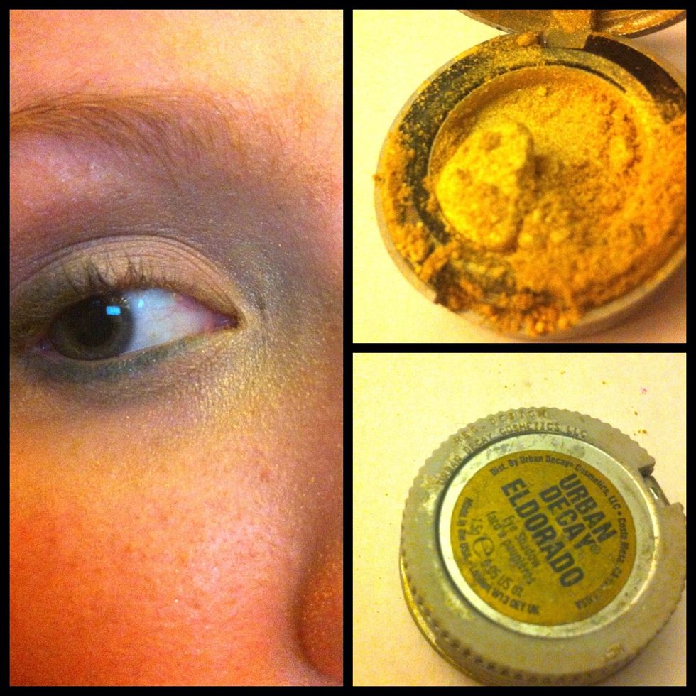Add a high shimmer especially light shade like a gold, shimmery white, pale pink, or silver to the inner corner of the eye for twinkle, definition, and pop to the whole eye's appearance.