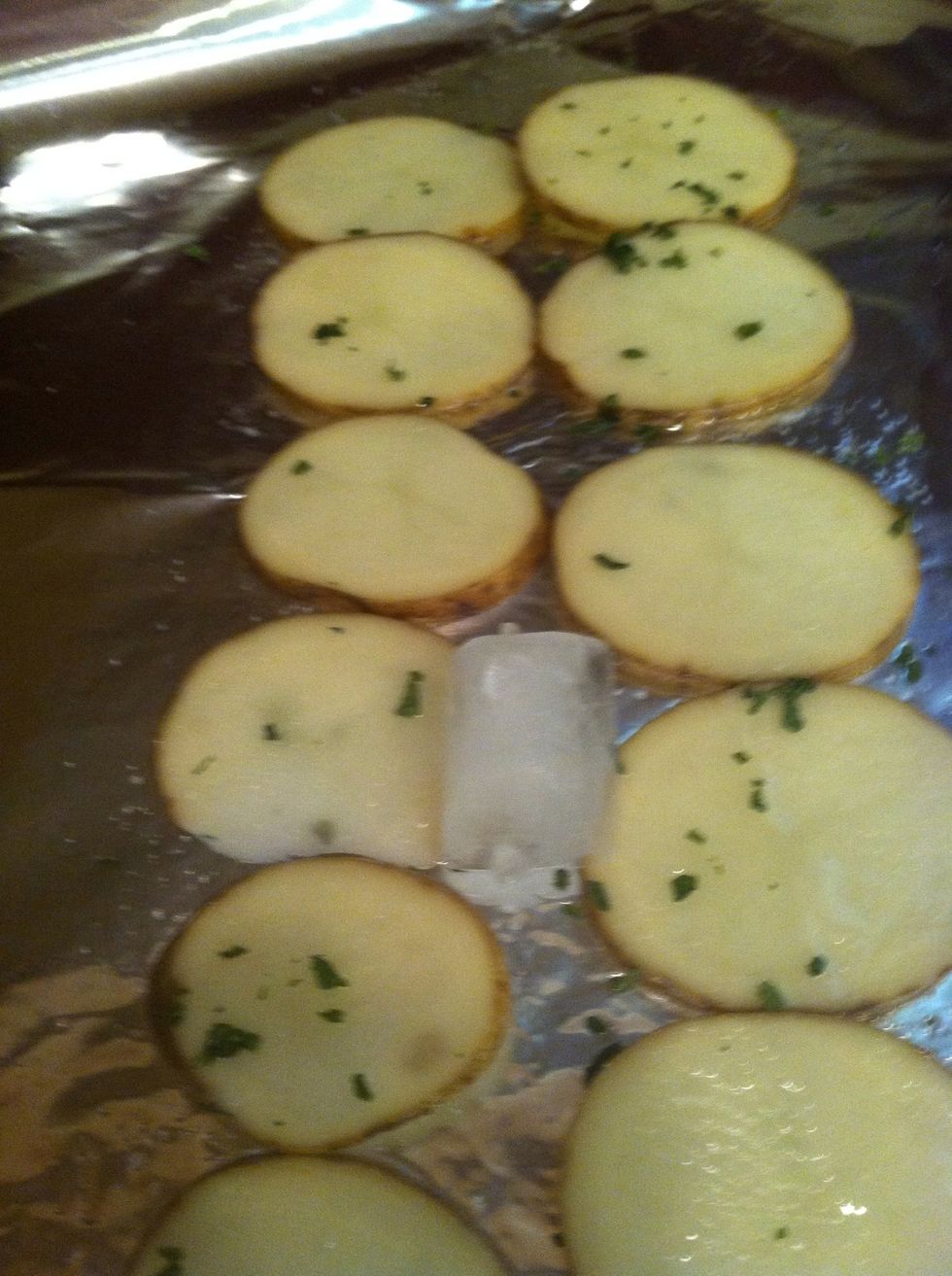 Add a ice cube in the middle of the potatoes