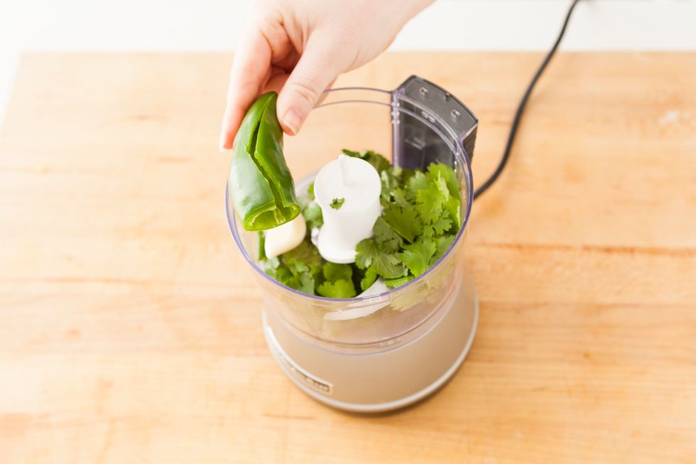 Add a jalpeno, seeded and deveined.