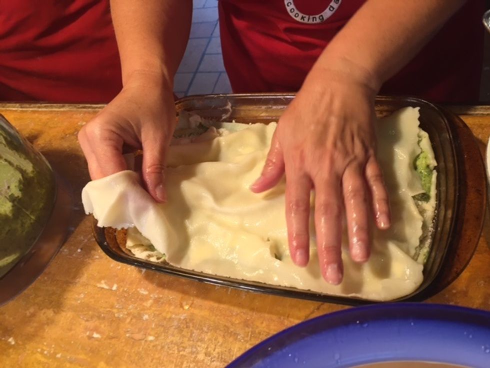 add a layer of fresh pasta