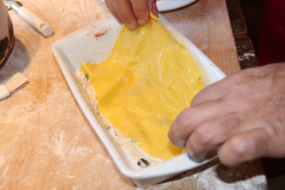 Add a layer of fresh pasta