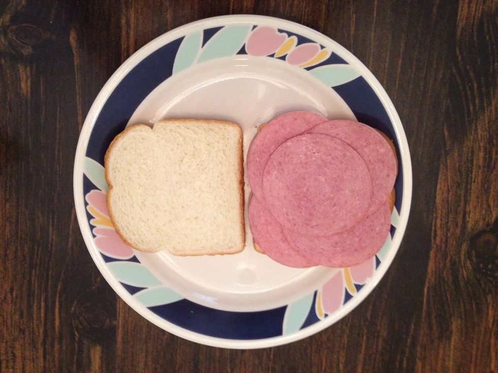 Add a layer of Prasky (about 5-6 slices)...