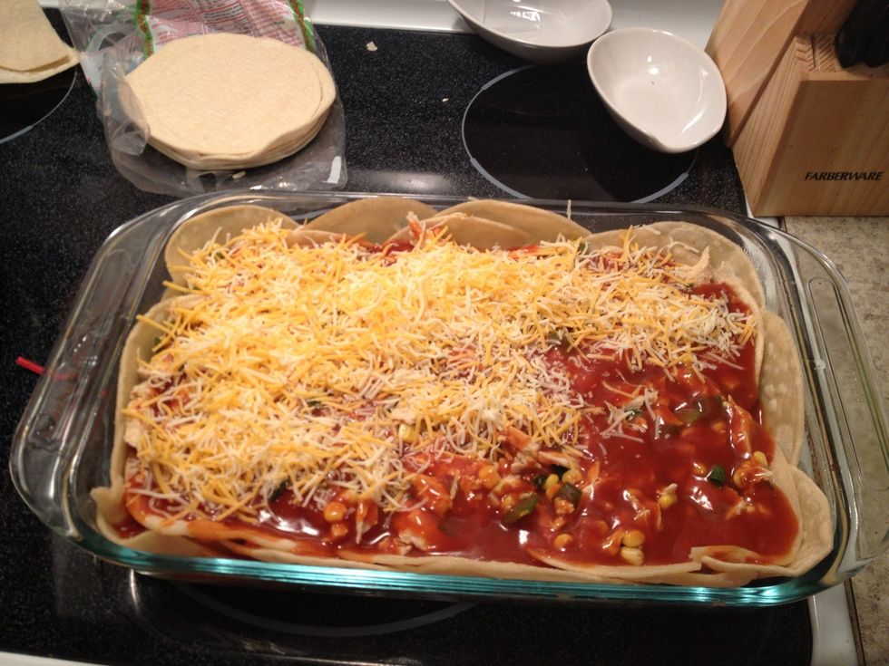 Add a layer of shredded cheese