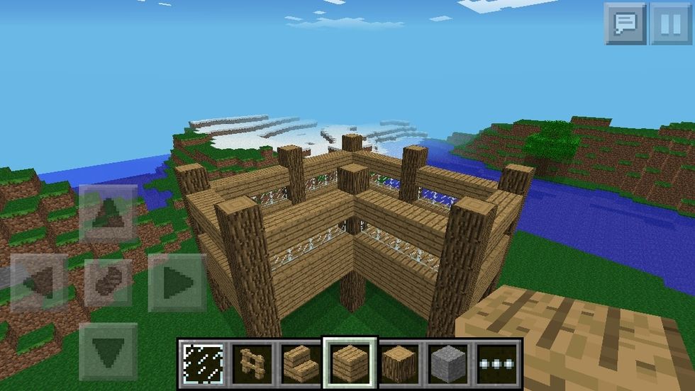 Add a layer of Wooden Planks on top.