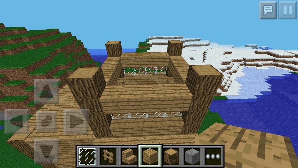 Add a layer of Wooden Planks on top.