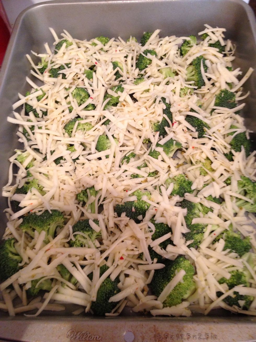 Add a layer of your favorite shredded cheese. I used pepper jack cheese.